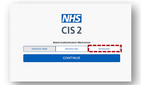 NHS smartcard log in